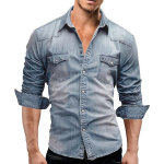 Meeste distressed Denim s&auml;rk Juhuslik pestud Slim Fit kaubois&auml;rk M