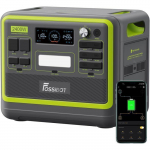 FOSSIBOT F2400 Kaasaskantav Elektrijaam, LiFePO4 Aku P&auml;ikeseenergia Generaator, 2048Wh 2400W Energiajaam roheline