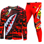 motokrossi k&auml;igukomplekt lastele 4 5 6 7 8 9 10 11 12 13 aastat Noor laps Mootorrattapoiss t&uuml;druk Jersey Pant Kits v&otilde;istluskost&uuml;&uuml;m Off-road Enduro MX MTB L-24
