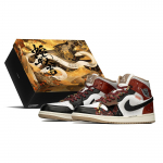Jordan Air Jordan 1 libisemiskindlad kulumiskindlad keskmise k&otilde;rgusega vintage korvpallijalatsid naistele must punane BQ6472-103(TeamA-S-BOX) 42