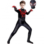 (130) Laste Miles Moralesi kost&uuml;&uuml;m Spiderman Cosplay Jumpsuit Halloweeni Cosplay &Uuml;likond 110