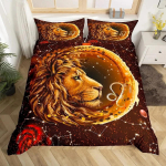 Kaksteist T&auml;hekuju Tekikate Komplekt L&otilde;vi Tekikate Komplekt L&otilde;vi Aafrika Safariloomad Voodipesu Komplekt Galaktika Tie-Dye Tekikate 135x200cm