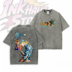 JoJos Bizarre Adventure Brando Diego Tr&uuml;kitud T-s&auml;rk Mehed Naised Pestaud T-s&auml;rgid Retro Puuvillane T-s&auml;rk Vabaaja R&otilde;ivad Harajuku T-s&auml;rk S