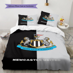 Newcastle Unitedi logo muster Voodipesukomplekt Tekikate Padjap&uuml;&uuml;r Kodukaunistus Kingitus (1 * tekikott + 2 * padjap&uuml;&uuml;ri, ilma s&uuml;damikuta) 135x200cm