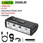 10000mAh Jalgratta Valgusti 17 LED Esimene Kahepoolne Klamber Power Bank MTB M&auml;giratta Lamp Jalgratta Esituli Jalgrattas&otilde;idu Tarvik LIG013-2000
