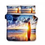 Mere Surfing Voodipesu Komplekt Surf Moodne V&auml;ljas &Auml;&auml;rmuslikud Spordialad Tekikate Kuninganna Kuningas Ookeani Surfilaud 2/3tk Tekikate EU single(135x200cm)
