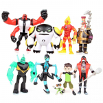 9-osaline Ben 10 LED-tegevuskuju komplekt Laste m&auml;nguasi Kingitus Lauakaunistus