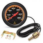 52mm Mehaaniline veetemperatuuri n&auml;idik 38-121℃/100-250℉ Veetemperatuuri n&auml;idik 1/2NPT anduriga Digitaalne temperatuuri n&auml;idik 12V must