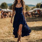 Elegantne naiste strapless kleit, kortsutatud v&ouml;&ouml;koht, bodycon midi kleit, volangidega alumine &auml;&auml;r, n&ouml;&ouml;pidega esiosa, varrukateta suvekleit S tumesinine