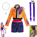 K-popi jahimehed Cosplay Rumi Laulja Hunt'trix Riietumism&auml;ng T&uuml;drukute kost&uuml;&uuml;mid Laste peo karnevali Size110(100-110cm)