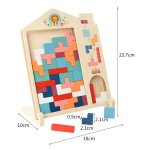 Puidust 3D puslet&uuml;kid Ajum&auml;nguasjad Pusle Tangram V&auml;rviline puslem&auml;ng Eelkooliealine Hariduskingitus Beebile V&auml;ikelastele Lastele