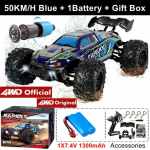 1:16 80km/h Harjadeta RC Driftiauto LED-tulede ja 4WD-ga Kiire elektriline v&otilde;idus&otilde;idu puldiauto Monster Truck lastele ja t&auml;iskasvanutele