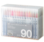 Kuretake Color Pen Brush Pen ZIG Clean Color Real Brush 90 v&auml;rvi RB-6000AT/90V white