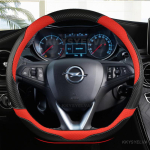 Auto roolikatte D-kujuline nahast Opel Astra 2015-2021 Corsa Combo Mokka 2018-2021 Grandland X Insignia CT 2017-2022 wn3 jaoks punane
