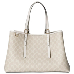 GUCCI GG embleemiga kaetud l&otilde;uendist kott, ostukott, k&auml;ekott, &otilde;lakott, keskmine, naiste, beež ja valge 815213-FAD6L-9641 One Size 1 white