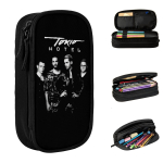 Armas Tokio Hotel Rock pliiatsikott Saksa pliiatsikott Pliiatsikarp T&uuml;drukule Poisile Suur hoiukott &Otilde;pilastele Kooli T&otilde;mblukuga Kirjatarbed 21x10.5x5cm black