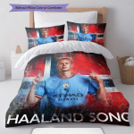 Erling Haalandi unistuste voodipesu Tekikott ja padjap&uuml;&uuml;rid Kodu kaunistus S&uuml;nnip&auml;evakingitus (1 * tekikott + 2 * padjap&uuml;&uuml;ri, ilma s&uuml;damikuta) 135x200cm