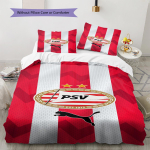 PSV Eindhoven Muster Voodipesukomplekt Tekikate Padjap&uuml;&uuml;r Kodukaunistus Kingitus (1 * tekikott + 2 * padjap&uuml;&uuml;ri, ilma s&uuml;damikuta) 140x200cm
