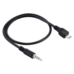 3,5 mm isane-mikro-USB-heli AUX-kaabel, pikkus: umbes 40 cm(Must)