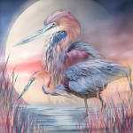 5D DIY Teemantmaaling Animal Heron T&auml;is&uuml;mmargune Teemanttikandid Rhinestone Pilt Dekoratsioon Avaleht 30x30CM