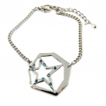 NOA [G0297] &ndash; disainerk&auml;ev&otilde;ru  Starry Night  t&uuml;rkiissinine h&otilde;be t&uuml;rkiissinine