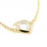 Les Tr&eacute;sors De Lily [H0521] - Bracelet Plaqu&eacute; or 'Love' blanc valge