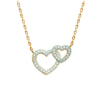 Les Tr&eacute;sors De Lily [M3738] - kullatud kaelakee  Love  valge kuld - 20x12 mm kuld