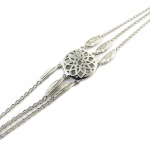 Les Tr&eacute;sors De Lily [P1263] - Bracelet argent 'Navajos' argent&eacute; (rhodi&eacute;) dreamcatcher attrape r&ecirc;ves h&otilde;be