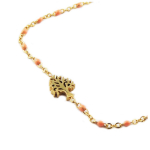 Les Tr&eacute;sors De Lily [R0237] - Roosa kullast  Elupuu  terasest disainik&auml;ev&otilde;ru - 10x8 mm Heleroosa