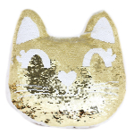 Les Tr&eacute;sors De Lily [Q9976] - valgest kullast 'Cats' litritega padi - 32x30 cm kuld