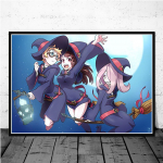 5D teemantmaali seinakaunistus K&auml;sitsi valmistatud v&auml;ike n&otilde;id Academia Anime pilt ristpistes 20X30CM