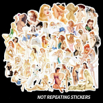 50-100 tk Pin-up t&uuml;drukute kleebiste kleebis lumelauapagasi autode kujundamiseks s&uuml;learvuti veekindlale kaunitar t&uuml;drukule rulakleebise m&auml;nguasi kingitus 50pcs