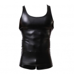 Meeste kunstnahast vest j&otilde;usaali v&auml;rvi varrukateta tahke &otilde;huke paak XXL must