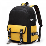 Vaba aja seljakott Trend v&auml;rviline Oxfordi &otilde;pilase koolikott Veekindel, suure mahutavusega multifunktsionaalne taaslaetav 32cm*15cm*45cm kollane