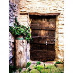 Maja uks isetegemine 5D teemantmaal maastik t&auml;isring puur Rhinestone teemanttikandid lilled ristpistes kodukaunistus 20X30CM punane