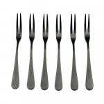 6 tk/partii puuviljakahvlite komplekt Matte must s&ouml;&ouml;gin&otilde;ude komplekt K&ouml;&ouml;k Kodu S&ouml;&ouml;giriistad 18/10 roostevabast terasest teekahvli piruka koogikahvli komplekt must