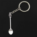 Moodne 30mm v&otilde;tmehoidja metallist v&otilde;tmehoidja v&otilde;tmehoidja ehted Antiik pronks h&otilde;bedase v&auml;rviga kaetud k&ouml;&ouml;gi lusikakroon 57x9mm ripats h&otilde;be