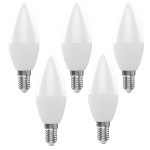 WiFi nutipirn RGB+W+C LED k&uuml;&uuml;nlapirn 5W E12 h&auml;mardatav valgustelefon APP SmartLife/Tuya kaugjuhtimispult 5pcs beež