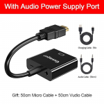 Essager HDMI-&uuml;hilduv VGA-adapterikaabel 1080P 3,5 mm pistikupesaga konverteri video lisaheli HDMI-&uuml;hilduv VGA-jaotur s&uuml;learvuti jaoks With Audio Port
