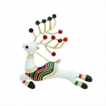 Blucome j&otilde;ulupross ilu emailiga hirve korsa naistele lastele kampsun kott Hijab Pins uusaasta kingitused punane