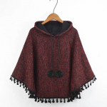 Mood Naiste mantel ja keebid Pullover Cape Naiste Talvem&auml;hised Sall Kootud Mantel Pont&scaron;od Naiste S&uuml;gis Talv one size