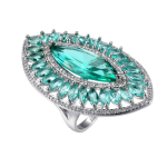 SODROV naiste &uuml;lisuur Marquise'i roheline tsirkoonist s&otilde;rmus 6 roheline