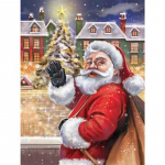 Talvine maastik DIY 5D Teemantmaali J&otilde;uluvana Teemanttikandid T&auml;is&uuml;mmargune vaigust mosaiik K&auml;sitsi valmistatud komplektid J&otilde;ulukingitus Full Round 20x30CM