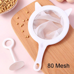 1 tk Korduvkasutatav nailonfiltriga s&otilde;ela lusikas Super Fine Colander v&otilde;rgus&otilde;el meemahla sojapiima kohvijogurti filtrid 80 Mesh