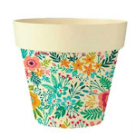 Les Tr&eacute;sors De Lily [Q6427] &ndash; mitmev&auml;rviline beež lilleline bambusest istutusmasin &ndash; 10. 5x9. 5 cm beež