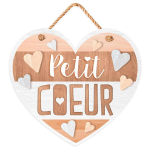 Les Tr&eacute;sors De Lily [R2303] &ndash; puidust tahvel  Messages  beež pruun (S&uuml;da &ndash; V&auml;ike s&uuml;da) - 19x18 cm pruun