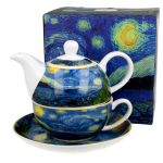 Les Tr&eacute;sors De Lily [R6661] &ndash; portselanist pasjanss  Vincent Van Gogh  (Starry Night) - k&otilde;rgus 13 cm sinine