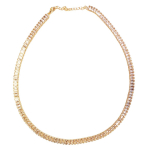 Les Tr&eacute;sors De Lily [R8489] &ndash; disainerkaelakee 'Sissi' valgest kullast (kristallj&otilde;gi) - 6 mm valge