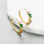 Naiste temperamendiga pika tutiga t&auml;iskristallk&otilde;rvar&otilde;ngad, lihtsad mitmek&uuml;lgsed liialdatud esmaklassilised v&auml;ikesed k&otilde;rvar&otilde;ngad OneSize valge