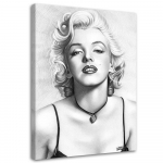 L&otilde;uendiprint Marilyn Monroe N&auml;itleja 40x60 valge/must